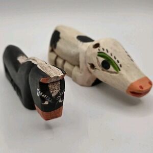 Siggy Handmade Guatemalan Carved Nativity Animals Donkey And Cow